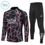 Kinder Paris Saint-Germain Training Sweatshirts Viertelreißverschluss 2025-26 Schwarze